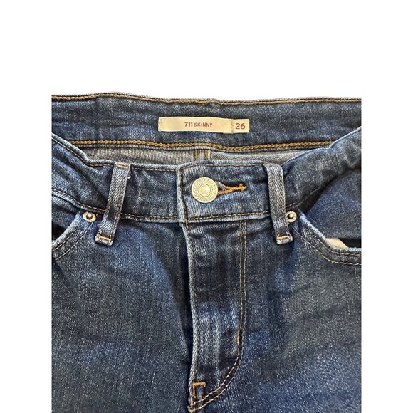 LEVIS 711 Distressed Skinny Jeans Size 26 - Picture 5 of 5